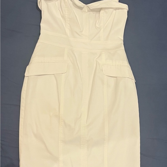 French Connection California Summer Halter Dress White Size 8 - Picture 2 of 9